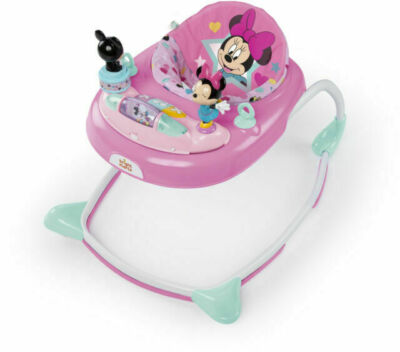 Disney Baby Pink Minnie Mouse Stars & Smiles Baby Walker with Activity Station