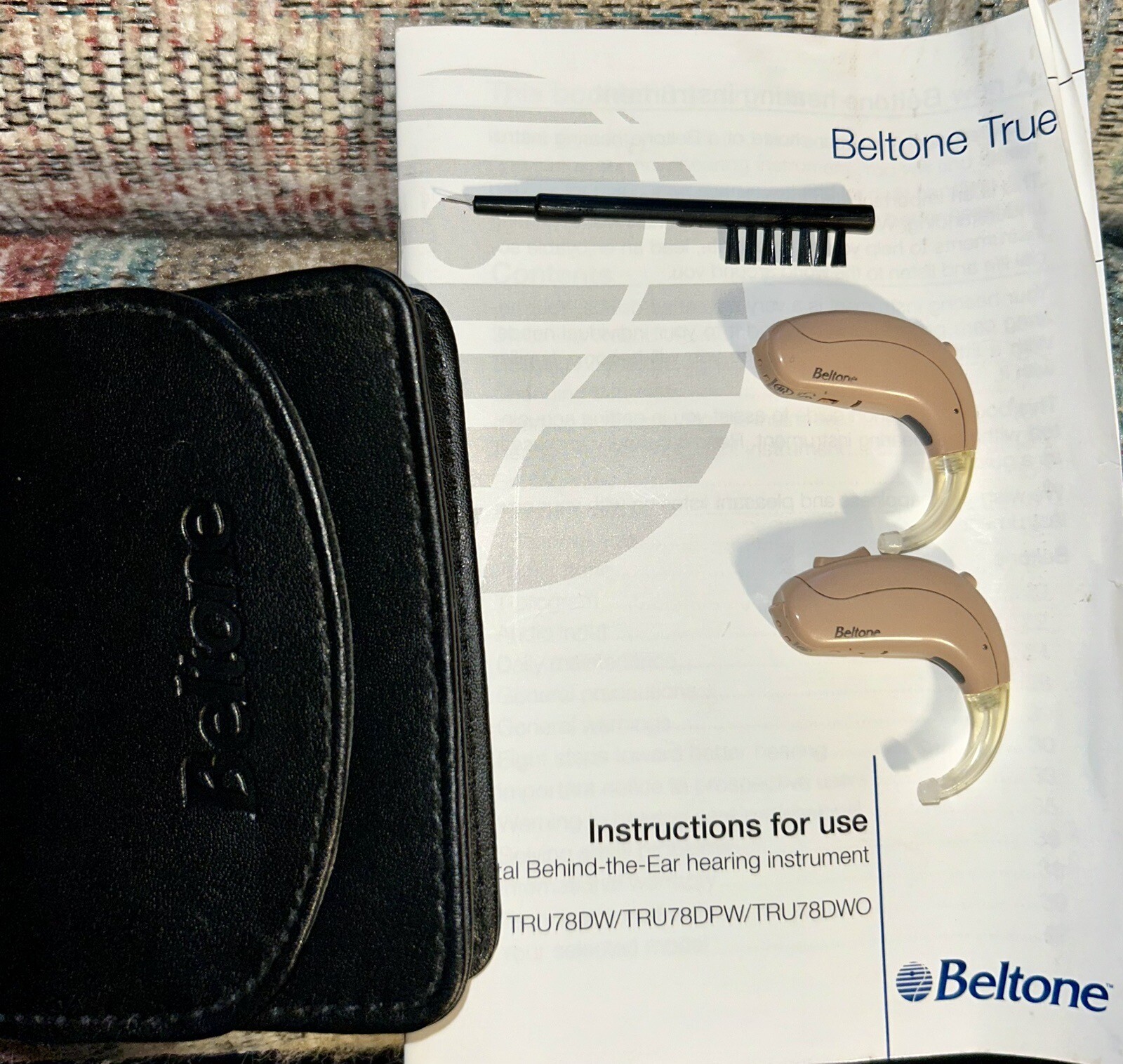 Beltone TRUE Hearing Aid Left & Right Pair w Manual & Carrying Case eBay
