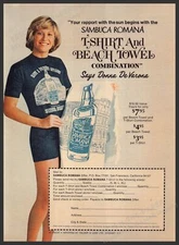 Sambuca Romana 1970s Print Advertisement 1976 Legs Shirt & Beach Towel