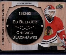 2023-24 Upper Deck Engrained Honorary Engravings #HEVE93 Ed Belfour 3/100