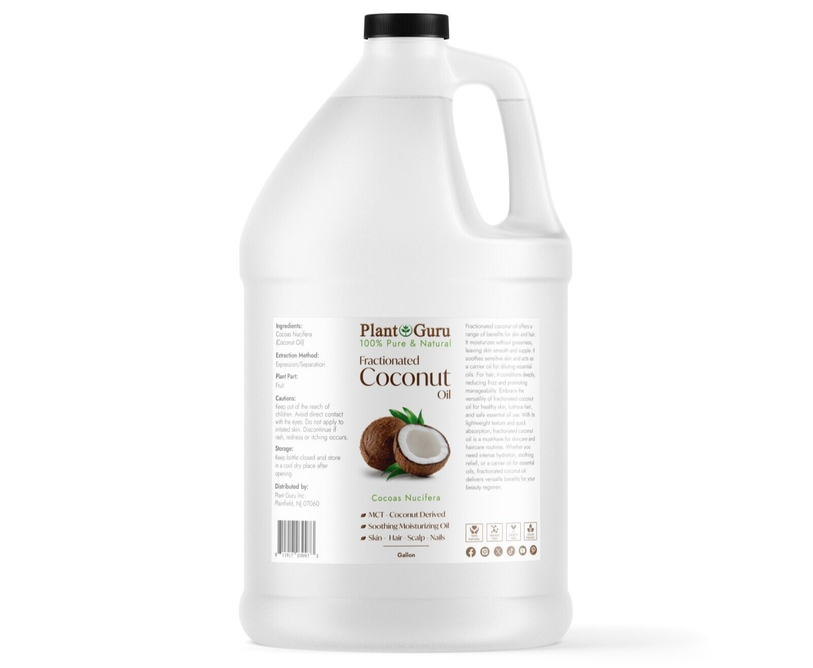 Gallon 8 Lbs. Bulk Carrier For Essential Oils Skin Hair