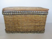 CESTO PORTA BIANCHERIA  PORTA GIOCHI  VIMINI  IN  GIUNCO  CM 84X51X52 H