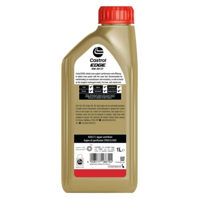 Castrol 5w30 Castrol Edge 5W-30 C1 Motoröl ACEA C1 Jaguar Land Rover STJLR.03.5005 5 Liter 5w30 Motoröl - Foto 3