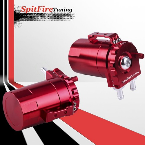 Oil Catch Can Reservoir Baffled Tank Breather Filter Universal Red Fits Hyundai - Foto 3 di 10