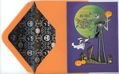 Papyrus The Pumpkin King Nightmare Before Christmas Greeting Cards 3-D Halloween