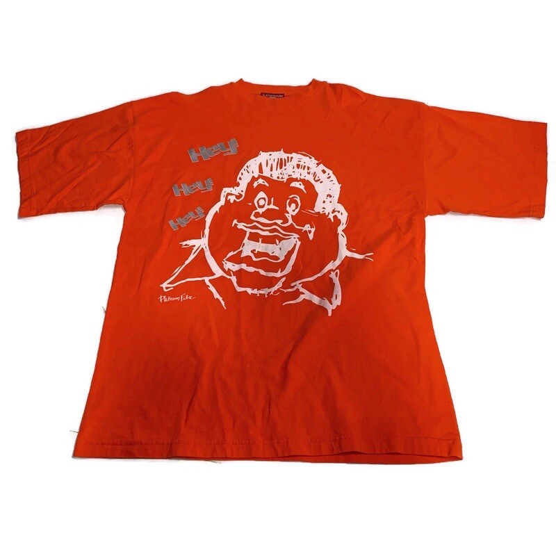 Vintage Fubu Platinum Fat Albert Size XL T Shirt Orange Hey Hey