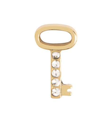 Authentische Origami Eule GOLD SCHLÜSSEL MIT KRISTALLEN Schwebender Charm - Bild 1 von 2