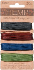 Darice Hemp Cord Set - Assorted Earthy Dark Colors - 120 feet