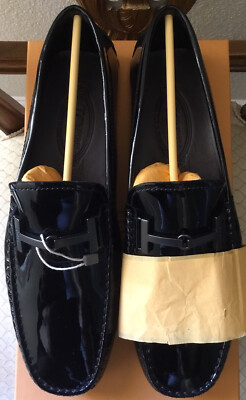 TOD\'S Authentic Black Patent Leather Slip Ons Men\'s UK 5.5 WornButNotWornOut Tod main image 3
