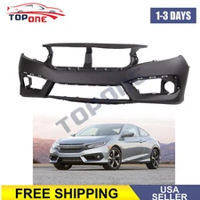 Front Bumper Cover For 2016-2018 Honda Civic 16-18 USA Built Vehicle Coupe Sedan