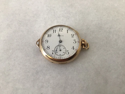 Antique Elgin USA 1910,ladies pocket pendent watch,10k.g.f. 15j.Runs.