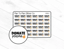 2010-2~~Donate Plasma Planner Stickers.