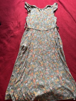 Frye and Co. Women's Sleeveless Floral Midi A-Line Dress, Butterfly print, S M