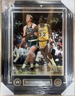 Larry Bird Magic Johnson Lakers Celtics Signed 16x20 Photo Framed Beckett PSA