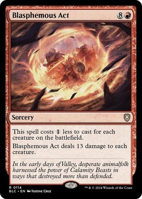 Blasphemous Act 0114 MTG BLC  Rare NP