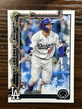 2025 Topps Holiday Baseball Dalton Rushing Dodgers Base RC Rookie #H105