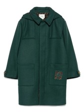 Fendi Kids hooded patch-pocket coat size 6