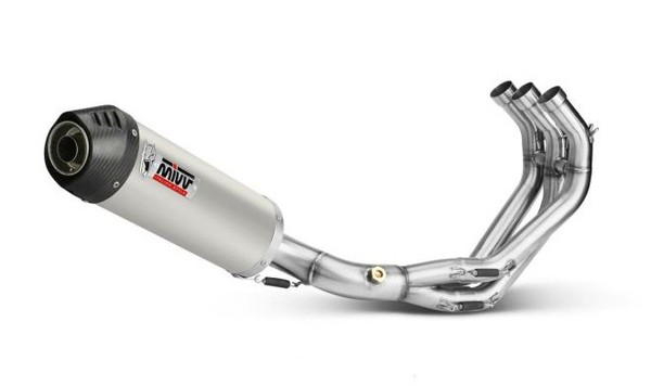 Full System 3X1 Mivv Oval Titan Kohlenstoff Cap Yamaha Xsr 900 2016>2020-image