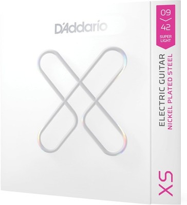 D'Addario XS Nickel Coated Electric Guitar Strings 09-42