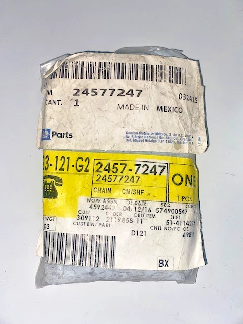 1983-2003 GENUINE GM TIMING CHAIN, NEW OEM PART, PART NUMBER 24577247 - Image 3 of 4