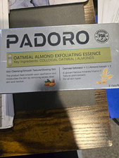 PADORO Oatmeal Almond Face Exfoliant Essence w/ Vitamin E, 3 Vials/Box
