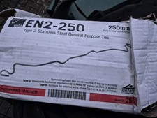 80 CAVITY WALL TIES EN2 Type 2  stainless steel  250mm  