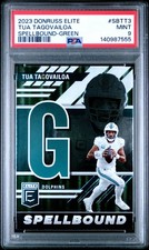 2023 PANINI DONRUSS ELITE SPELLBOUND GREEN #SBTT3 TUA TAGOVAILOA PSA 9