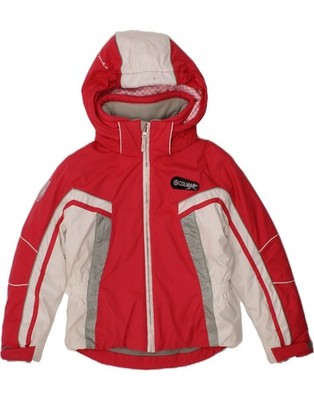 Colmar Mädchen Windbreaker Jacke mit Kapuze 7-8 Jahre rosa Colourblock AP04
