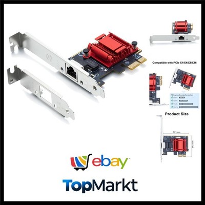 Gigabit Ethernet NIC PCI Express X1 Intel I210 LAN Karte 10/100/1000Mbps