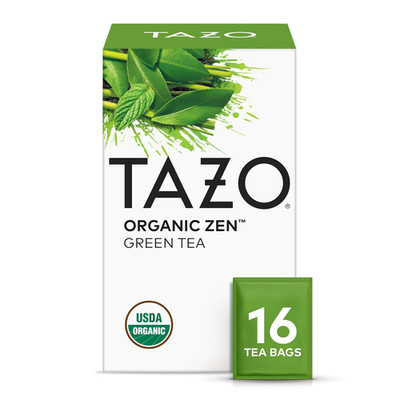 Organic Zen Green Tea, Caffeinated Tea with Refreshing Lemongrass & Spearmint, 1