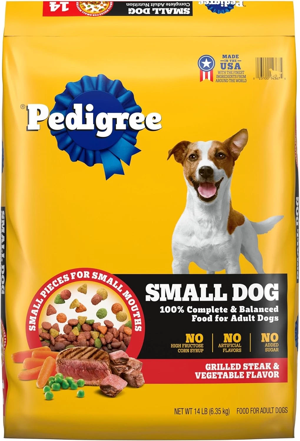 Pedigree Complete Nutrition Small Dog Dry Food, Grilled Steak & Veg, 14 Lb.
Opens in a new window or