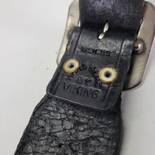 Viking Leather Bandolier Belt 42 XL Ammo Gun .22 Basketweave 2" Duty Black 504 - Picture 9 of 13