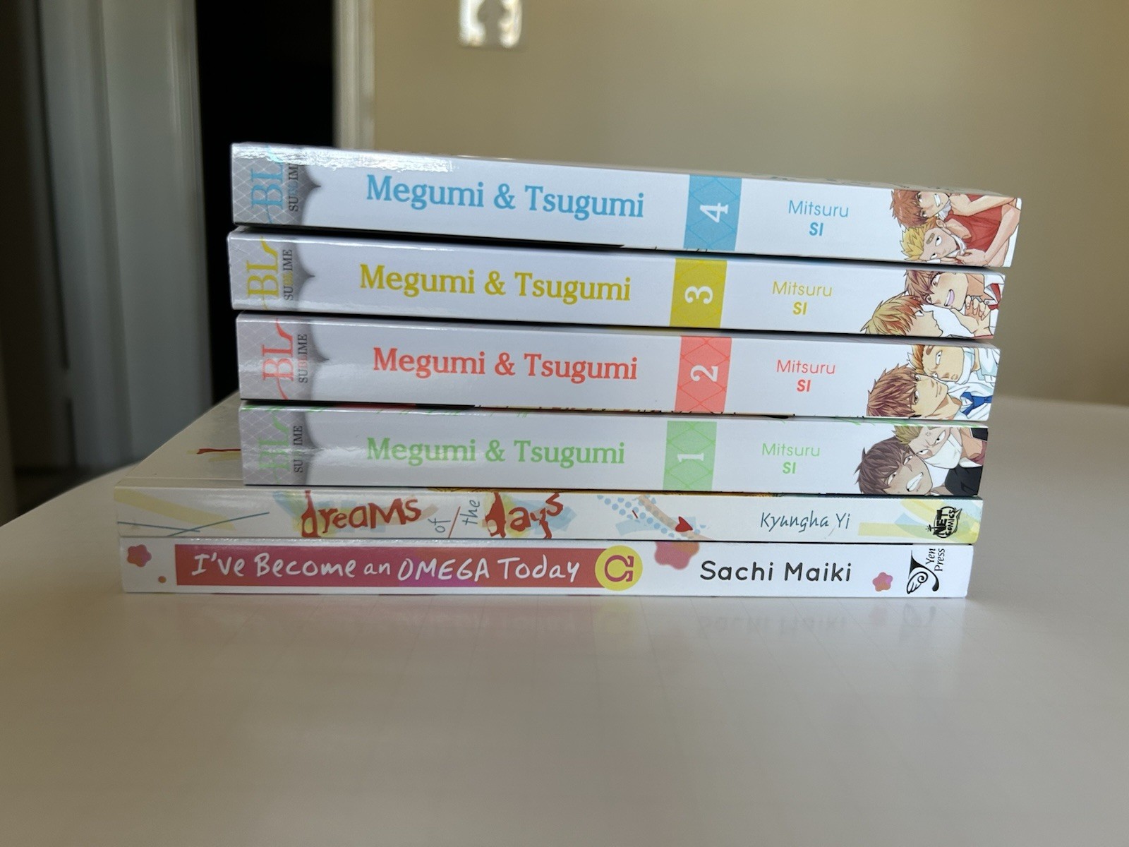 Megumi & Tsugumi Manga Volúmenes 1-4 Inglés SuBLime Yaoi BL Lote + 2 Otros Yaoi