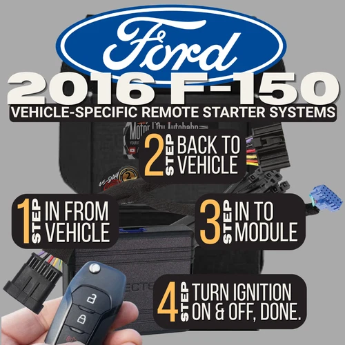 Ford Vehicle-Specific Remote Starter Systems for 2016 Ford F-150 w/Flip-Keys. - Picture 1 of 9
