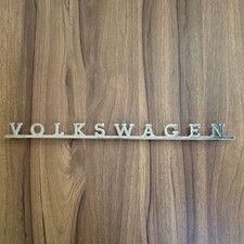 Vintage Volkswagen Script Emblem Badge Oem Metal Decklid Trim Logo