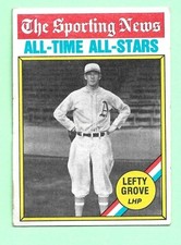 (1) LEFTY GROVE  1976 TOPPS # 350 ALL TIMES AS  VG  CARD (N1217)