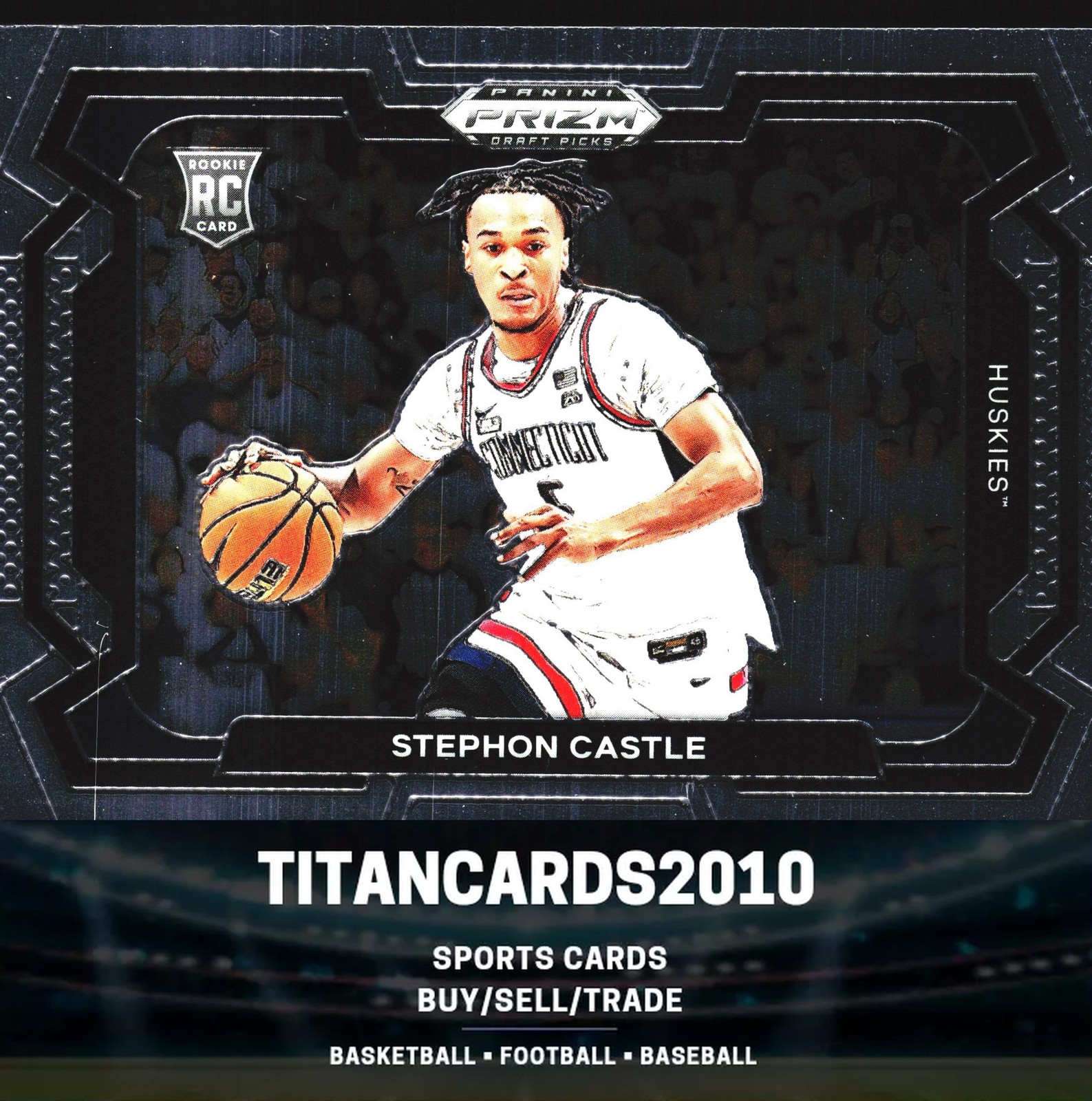 Stephon Castle 2024 Panini Prizm Draft Rookie Variation RC Uconn Huskies #17