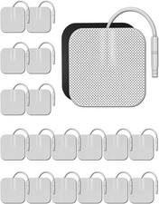 20PCS TENS Unit Electrode Pads 2X2 with Reusable Self-Adhesive Performance, Repl