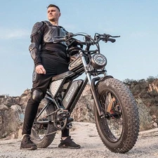 NEW Ridstar Electric Bike 15AH/40AH/20AH 20" Fat tire Adult Mountain EBike 50kmh