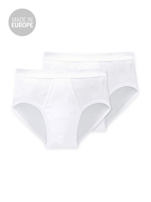 Schiesser 2er Pack Herren Unterhose Baumwolle Sportslip Stoffbund Hüftslip