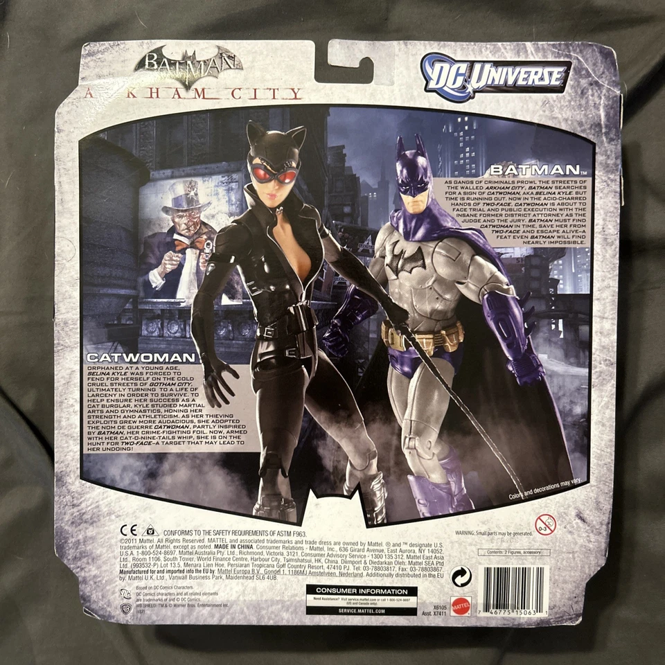 Arkham City Legacy Edition Batman y Catwoman figuras conjunto blanco/negro Foto 2 de 4