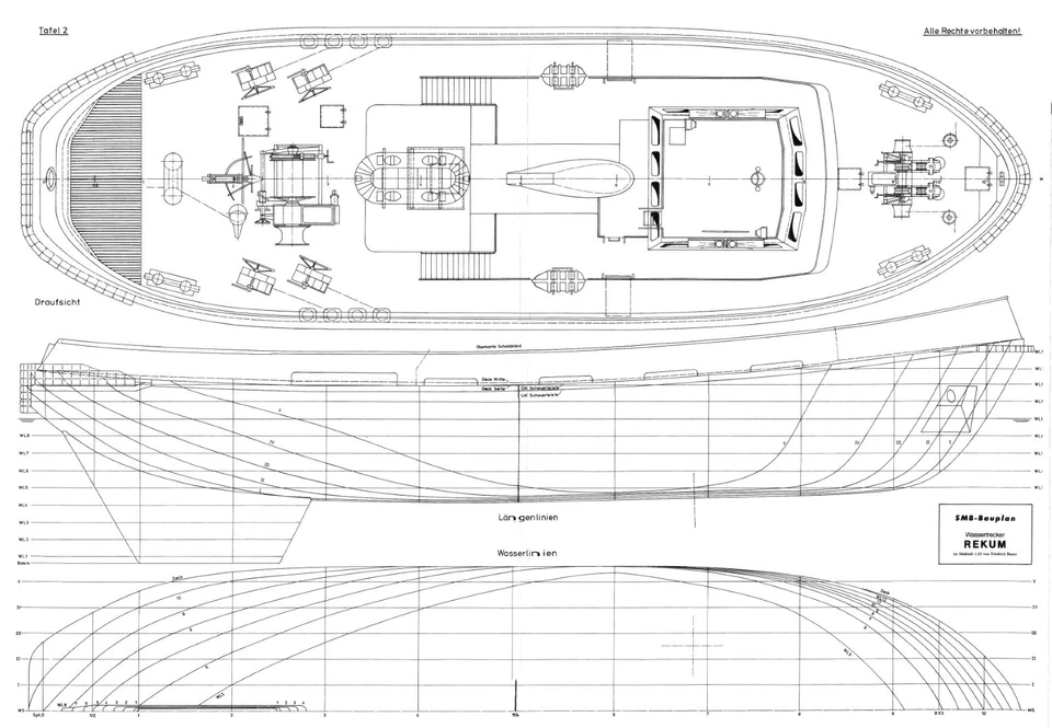 REKUM, Ankerziehschiff. Modellbauplan - Bild 4 von 4