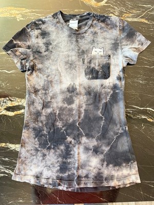 RIPNDIP Cat In the Pocket Tie-Dye T-Shirt Women's Shirt Black Size S Small