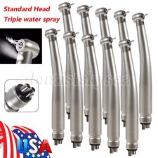 LED Fiber Optic E-generator High Speed Handpiece Push Button 4Holes YMM Dental