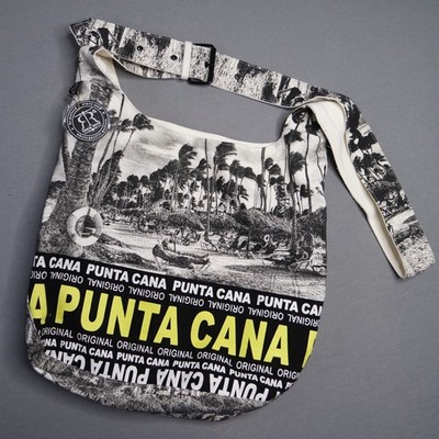 VTG Y2K Robin Ruth Shoulder Bag Purse Punta Cana Travel Canvas Tote RARE