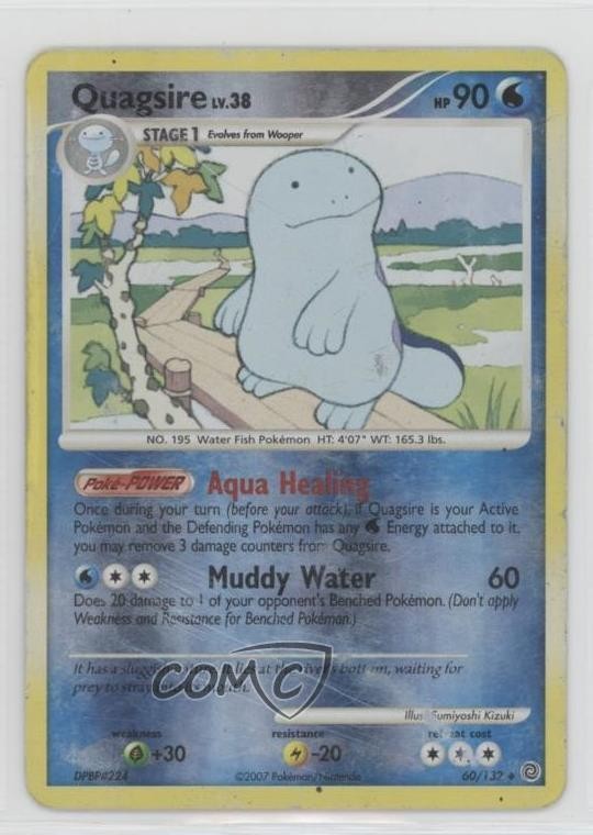Quagsire Reverse Foil Pokémon Diamond & Pearl Secret Wonders #60 2007