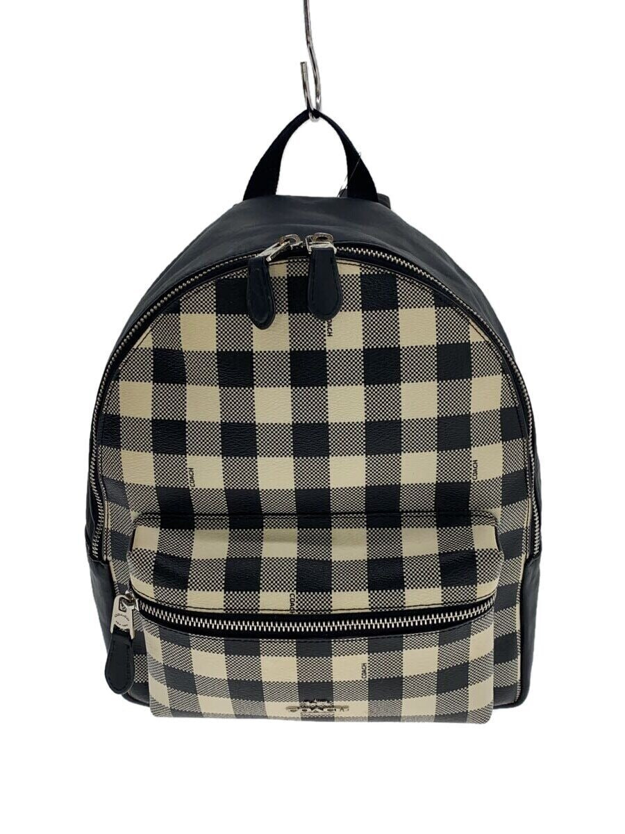 COACH Medium Charlie Backpack Gingham Print F38949 Free Shipping