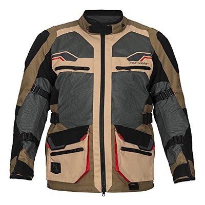 Tourmaster Horizon Line Ridgecrest Textile Motorcycle Jacket | Tan/Black/Grey