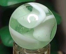 UV Florescent Green CAC or WV Old Glass Swirl Vintage Marble .61"