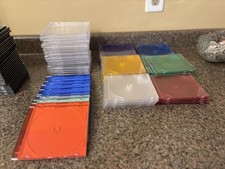 Lot Of 63 CD/DVD Cases, Multi-Colored, 6 X 5